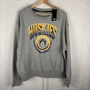 University of Washington Huskies Adidas Crewneck Sweatshirt Retro Logo Sz Large